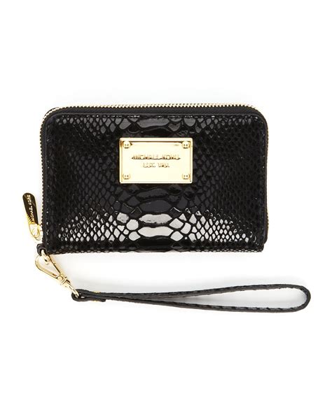 michael kors black patent python wallet|Michael Kors Python.